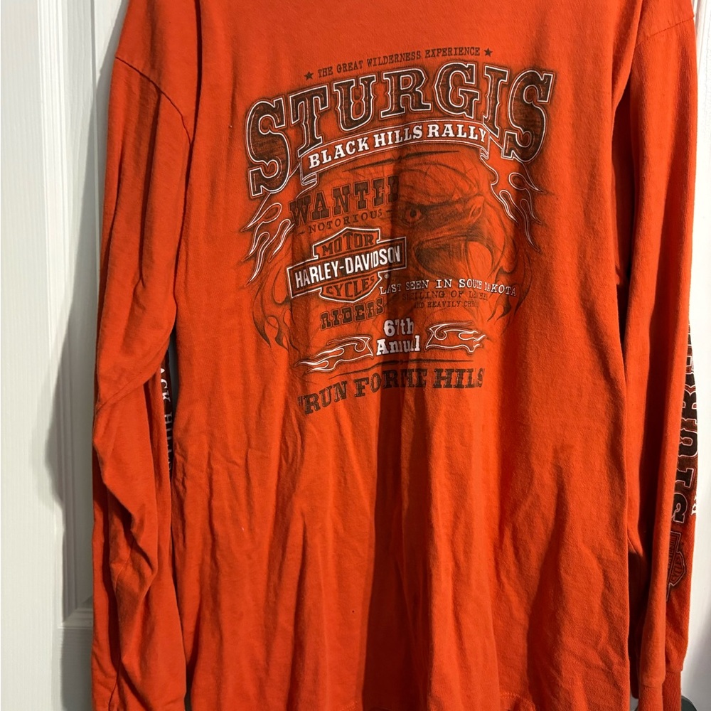 Harley-Davidson Sturgis Rally Orange Long Sleeve Tee